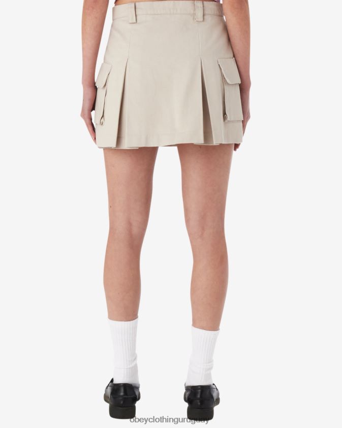 OBEY Gris plateado mujer minifalda cargo andrea 28XT8J538