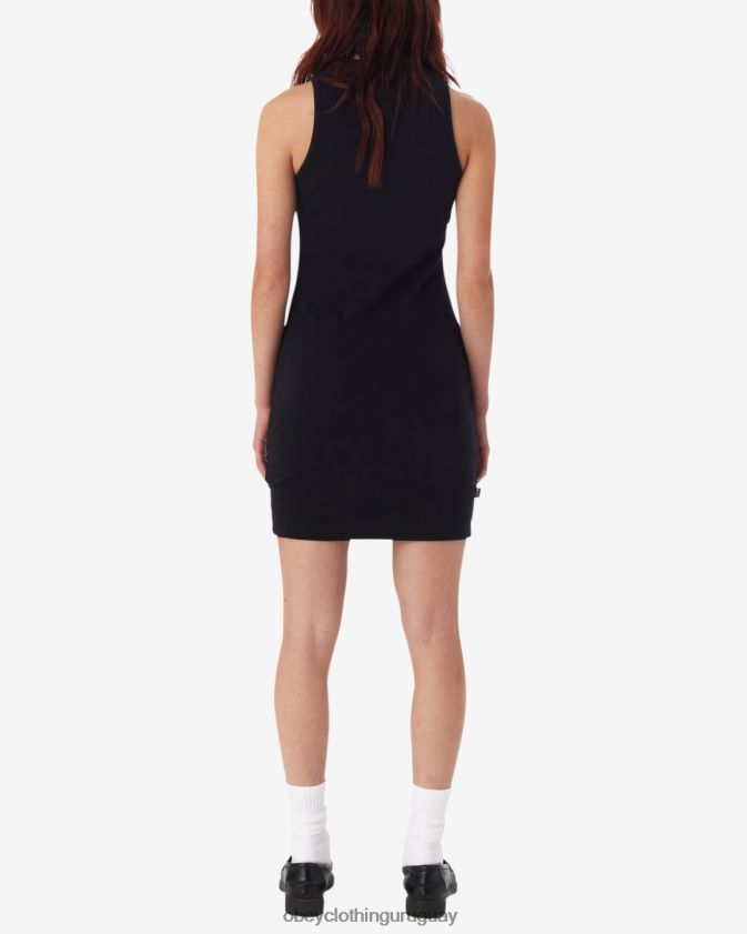 OBEY antracita mujer vestido de punto de canalé 28XT8J585