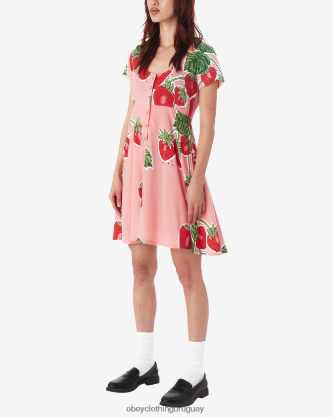 OBEY flamenco rosa multi mujer vestido de bayas gigantes 28XT8J583