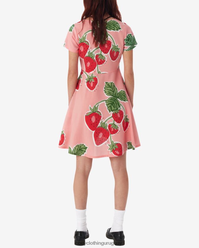 OBEY flamenco rosa multi mujer vestido de bayas gigantes 28XT8J583