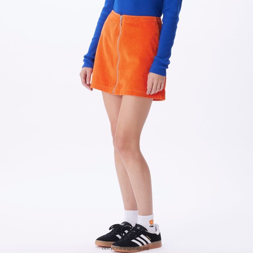 OBEY naranja roja mujer falda greta 28XT8J700