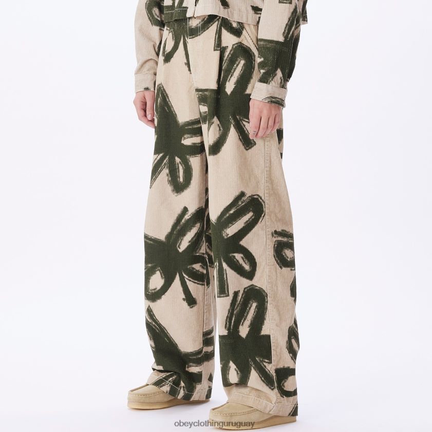 OBEY arcilla multi mujer pantalón nabi baggy de pana 28XT8J650