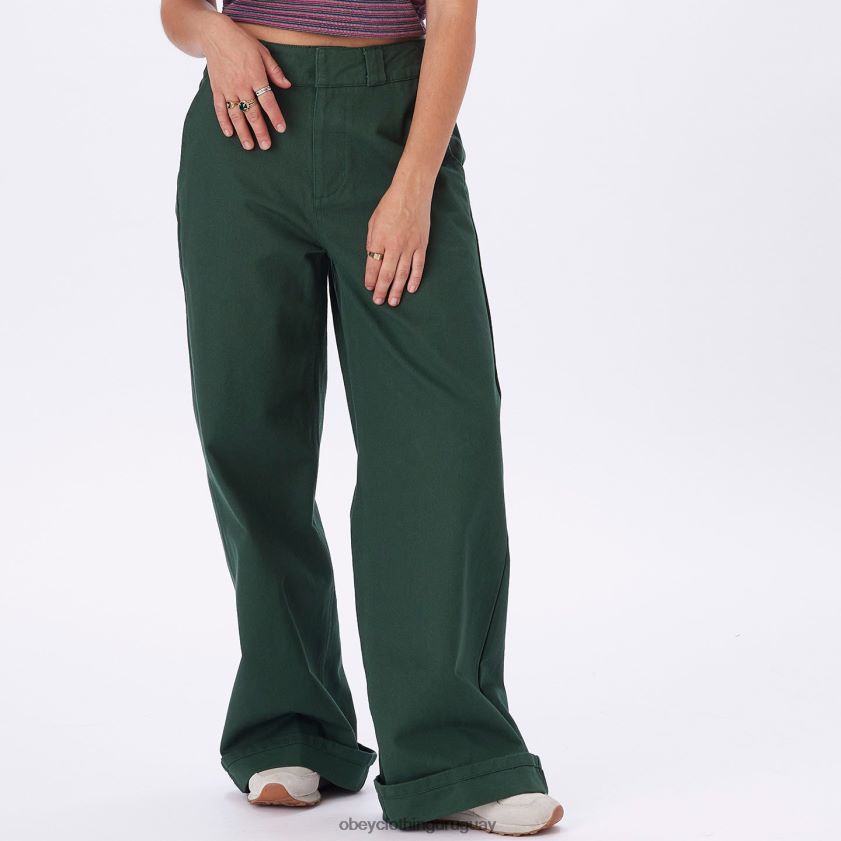 OBEY cedro oscuro mujer pantalón de trabajo mila 28XT8J686