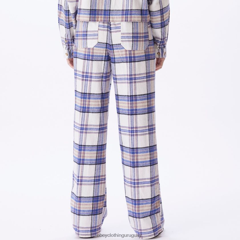OBEY multi sin blanquear mujer pantalón a cuadros max 28XT8J692