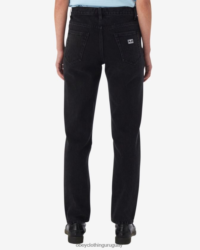 OBEY negro descolorido mujer mezclilla sin esfuerzo 28XT8J515