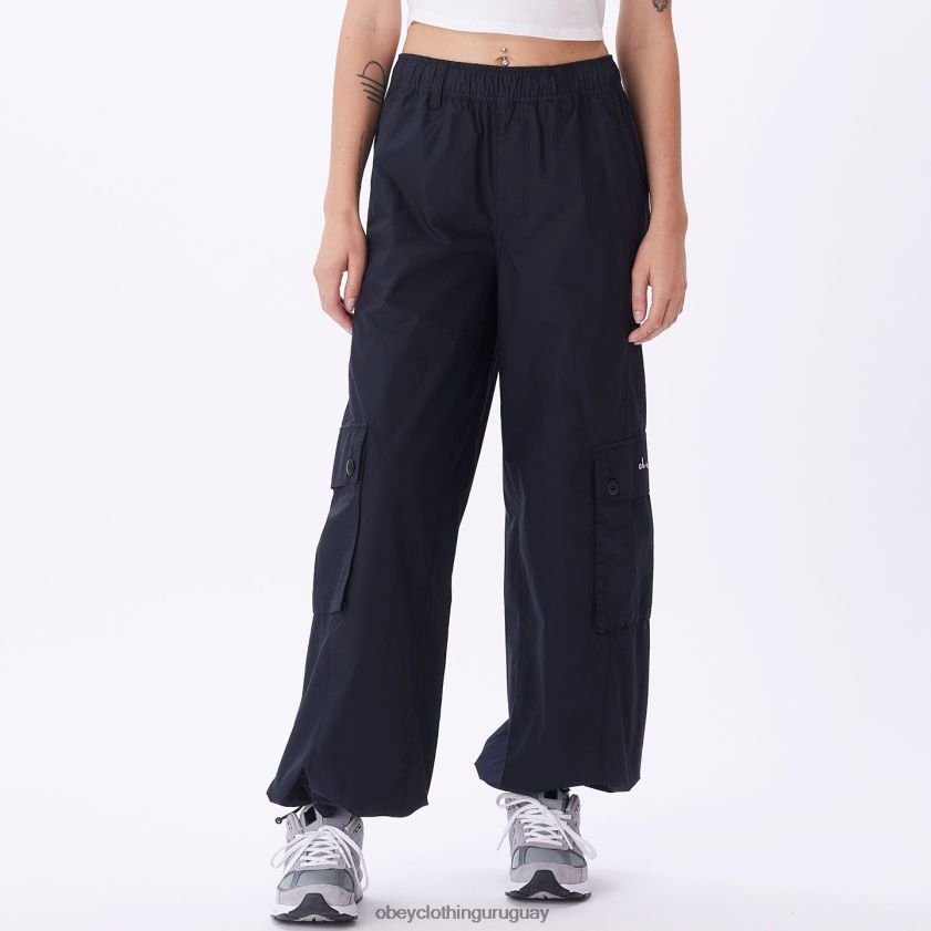 OBEY negro mujer pantalón cargo dylan 28XT8J699