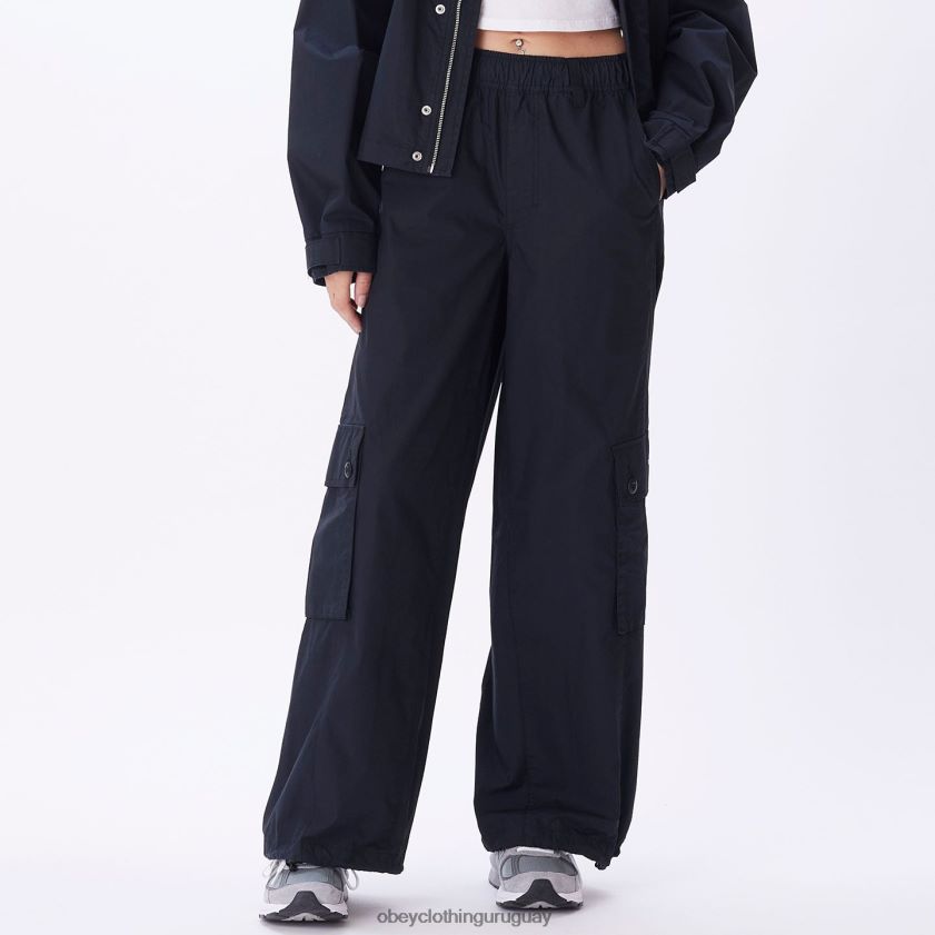 OBEY negro mujer pantalón cargo dylan 28XT8J699