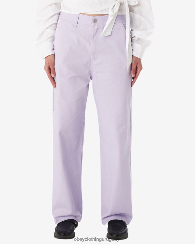 OBEY pétalo de orquídea mujer pantalón carpintero rosa 28XT8J521