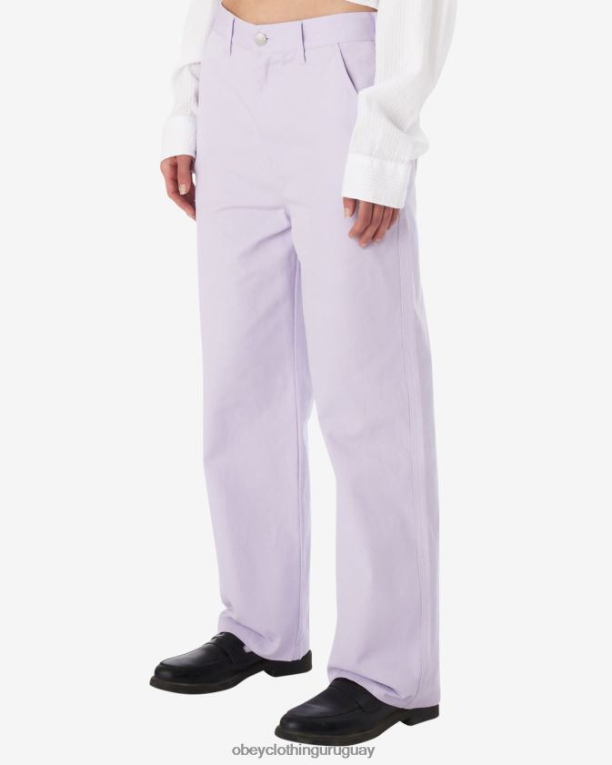 OBEY pétalo de orquídea mujer pantalón carpintero rosa 28XT8J521