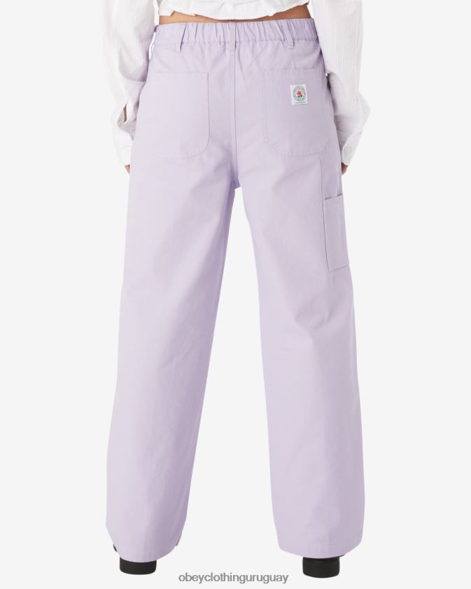 OBEY pétalo de orquídea mujer pantalón carpintero rosa 28XT8J521