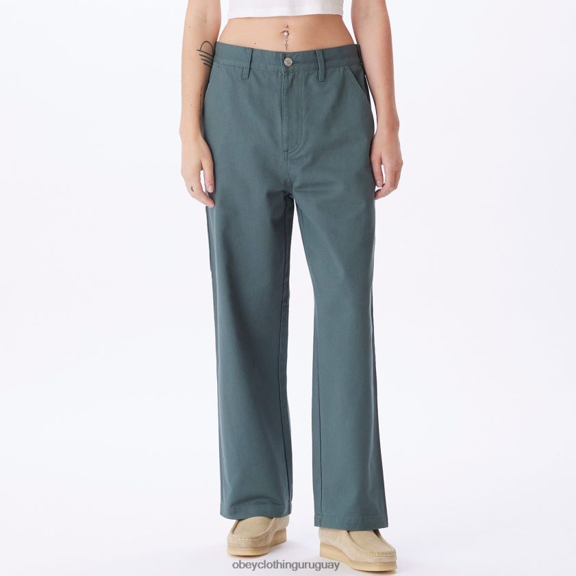 OBEY pino plateado mujer pantalón de carpintero brighton 28XT8J681
