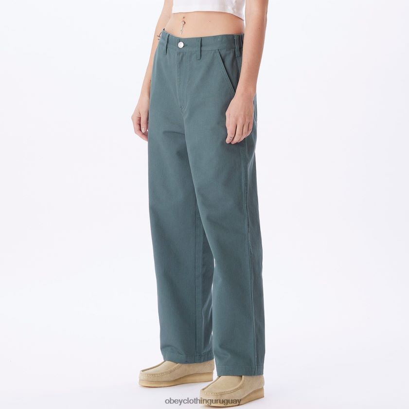 OBEY pino plateado mujer pantalón de carpintero brighton 28XT8J681