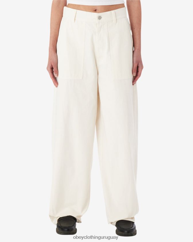 OBEY sin blanquear mujer pantalón utilitario eugene 28XT8J523