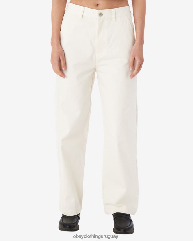 OBEY susurro blanco mujer pantalón carpintero rosa 28XT8J522
