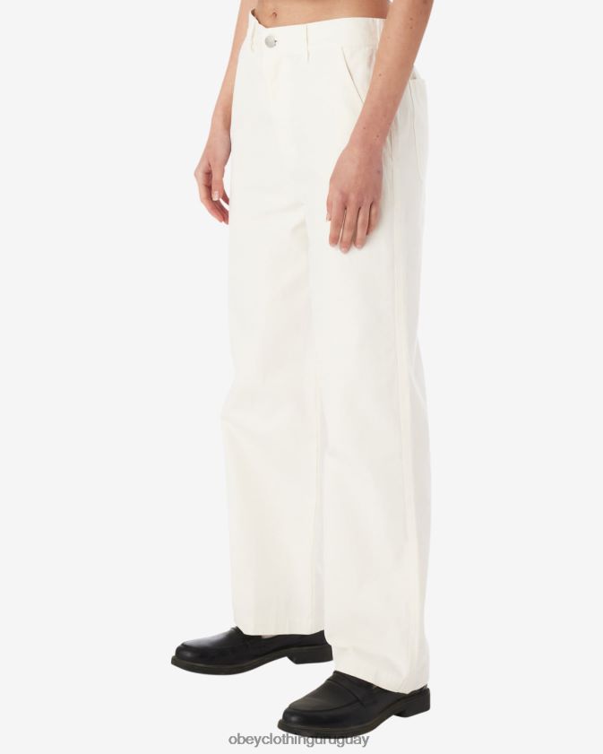OBEY susurro blanco mujer pantalón carpintero rosa 28XT8J522