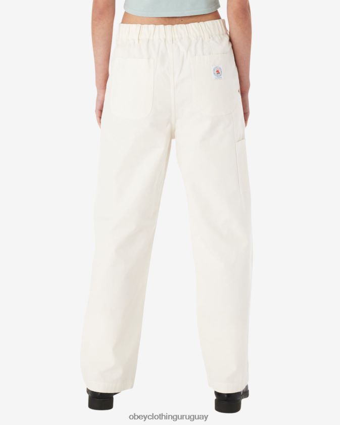 OBEY susurro blanco mujer pantalón carpintero rosa 28XT8J522