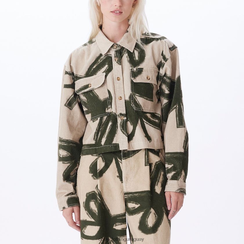 OBEY arcilla multi mujer camisa de pana nabi 28XT8J659