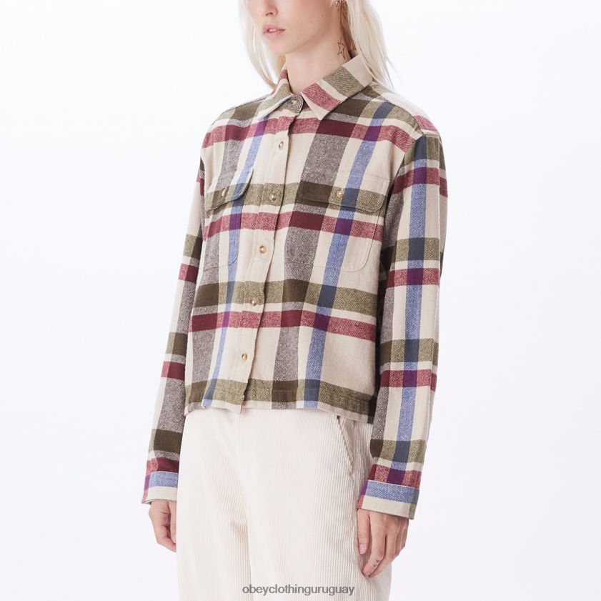 OBEY arcilla multi mujer camisa viola 28XT8J711