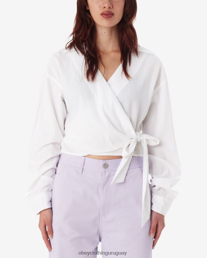 OBEY blanco mujer camisa cruzada valentina 28XT8J576