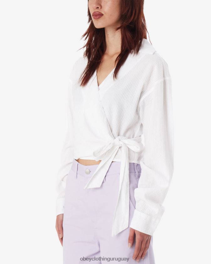 OBEY blanco mujer camisa cruzada valentina 28XT8J576