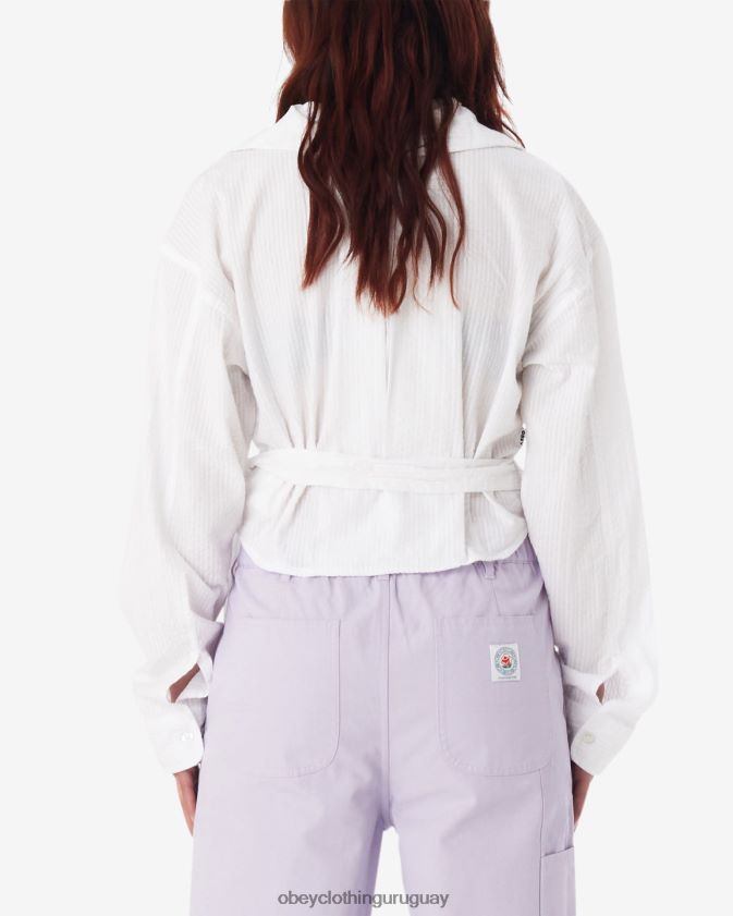 OBEY blanco mujer camisa cruzada valentina 28XT8J576
