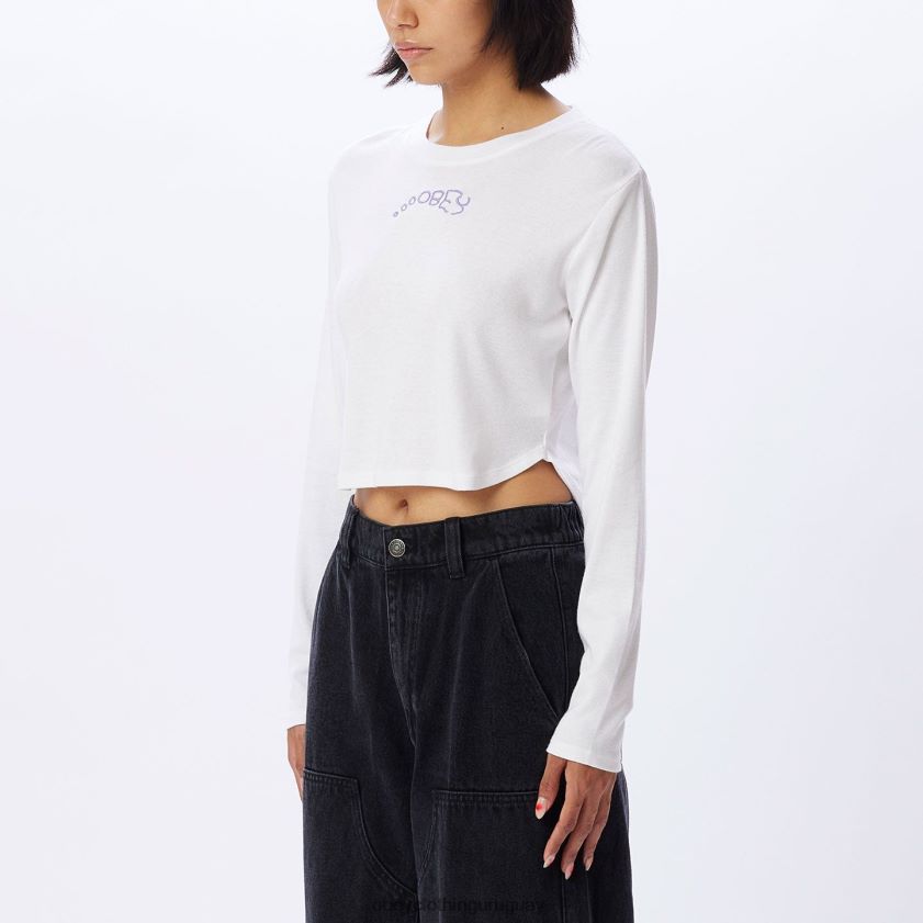 OBEY blanco mujer top corto de khloe 28XT8J726