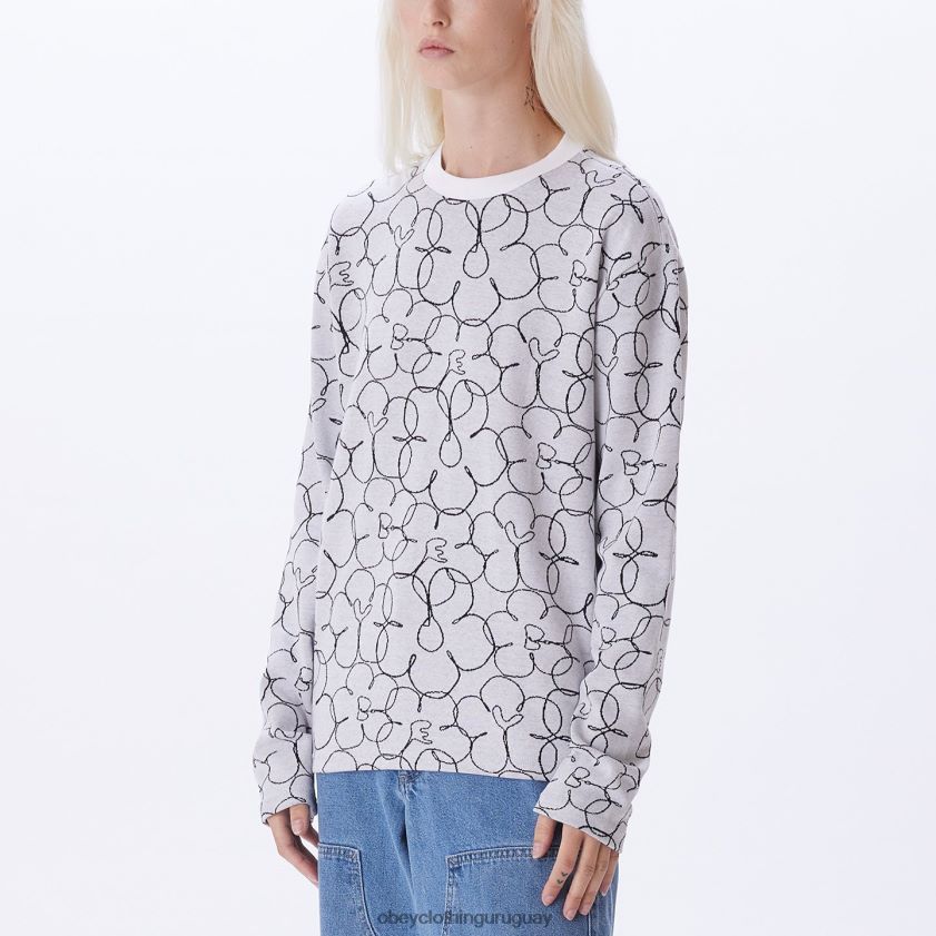 OBEY blanco multicolor mujer camiseta dania ls 28XT8J710