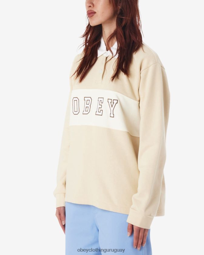 OBEY gris ostra mujer polo de rugby de palisandro 28XT8J571