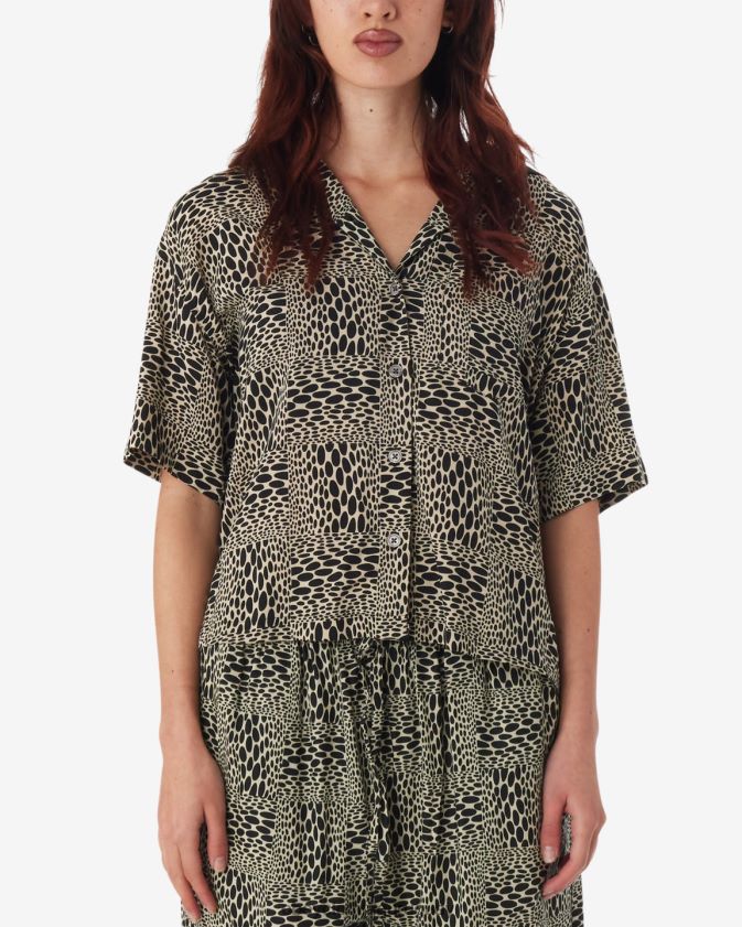 OBEY gris ostra multicolor mujer camisa jubatus 28XT8J563
