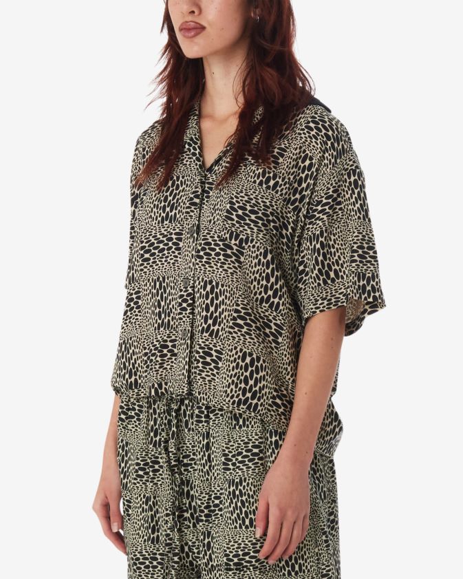OBEY gris ostra multicolor mujer camisa jubatus 28XT8J563