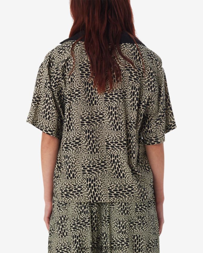 OBEY gris ostra multicolor mujer camisa jubatus 28XT8J563