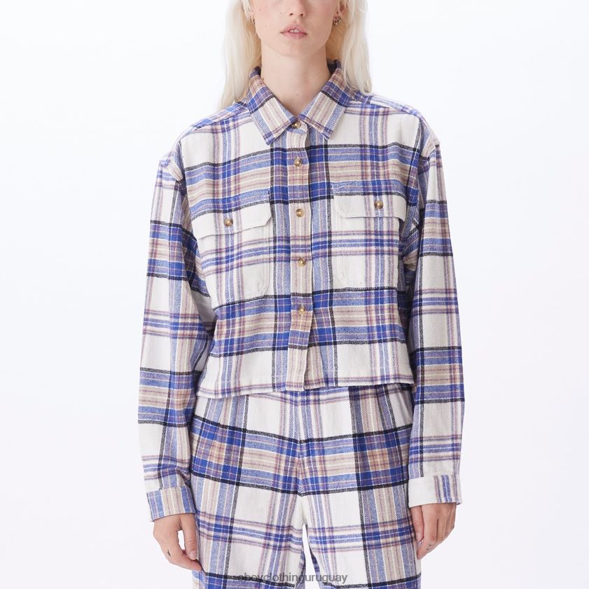 OBEY multi sin blanquear mujer camisa de franela máxima 28XT8J706