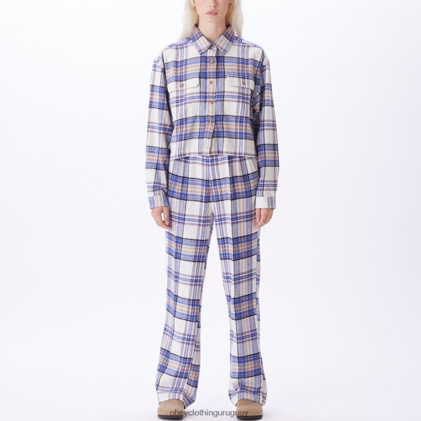OBEY multi sin blanquear mujer camisa de franela máxima 28XT8J706