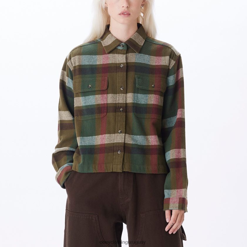 OBEY musgo verde multi mujer camisa viola 28XT8J712