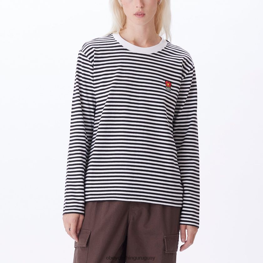 OBEY negro múltiple mujer camiseta romelia ls 28XT8J720
