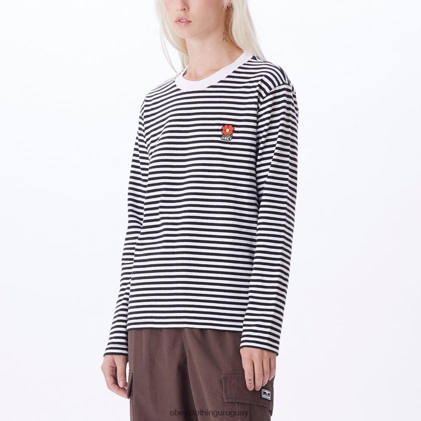 OBEY negro múltiple mujer camiseta romelia ls 28XT8J720