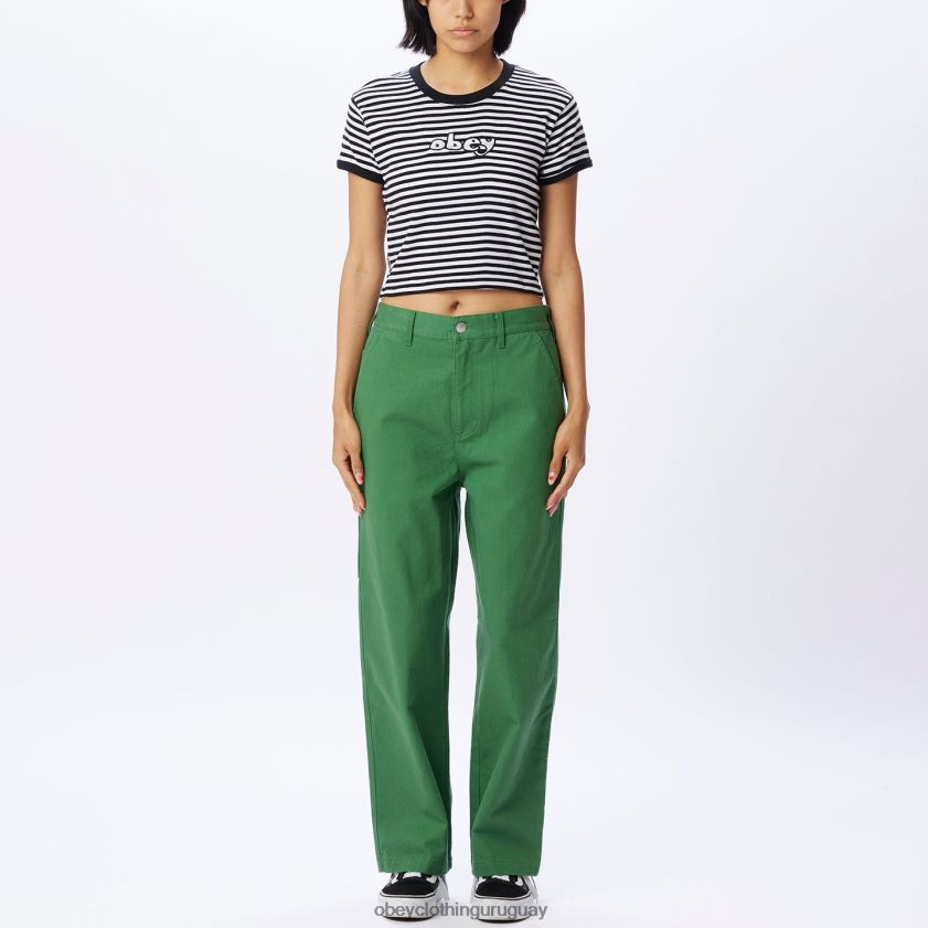OBEY negro múltiple mujer playeras ringer bebé de zoe 28XT8J729