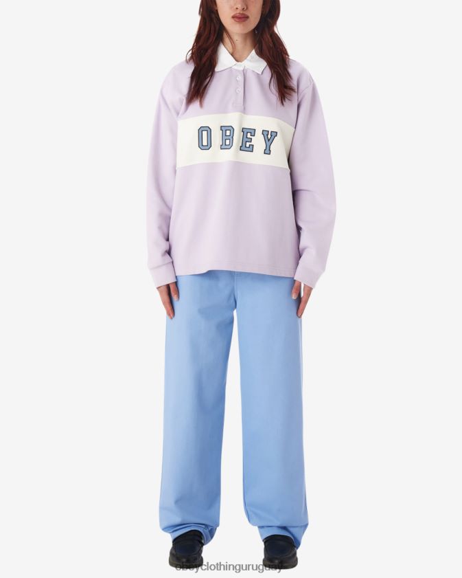 OBEY pétalo de orquídea mujer polo de rugby de palisandro 28XT8J570