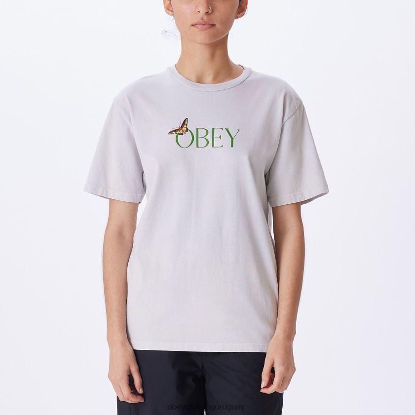 OBEY ópalo mujer camiseta con elección de tinte pigmentado de mariposa 28XT8J746