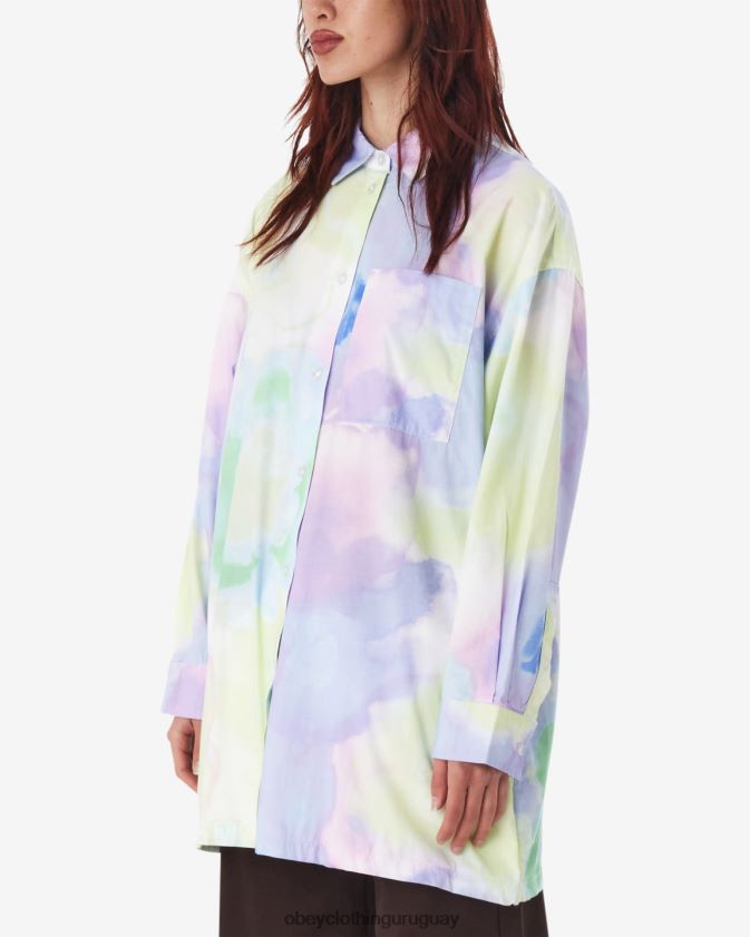 OBEY pasteles múltiples mujer camisa de flores suaves alyssa 28XT8J553
