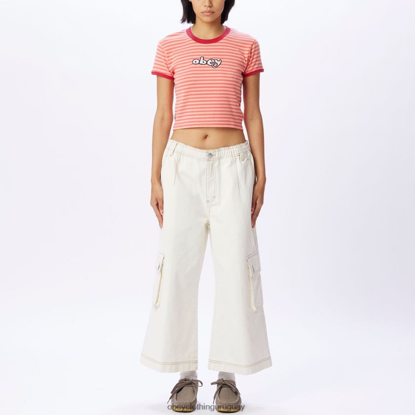 OBEY ponche rosa multi mujer playeras ringer bebé de zoe 28XT8J730