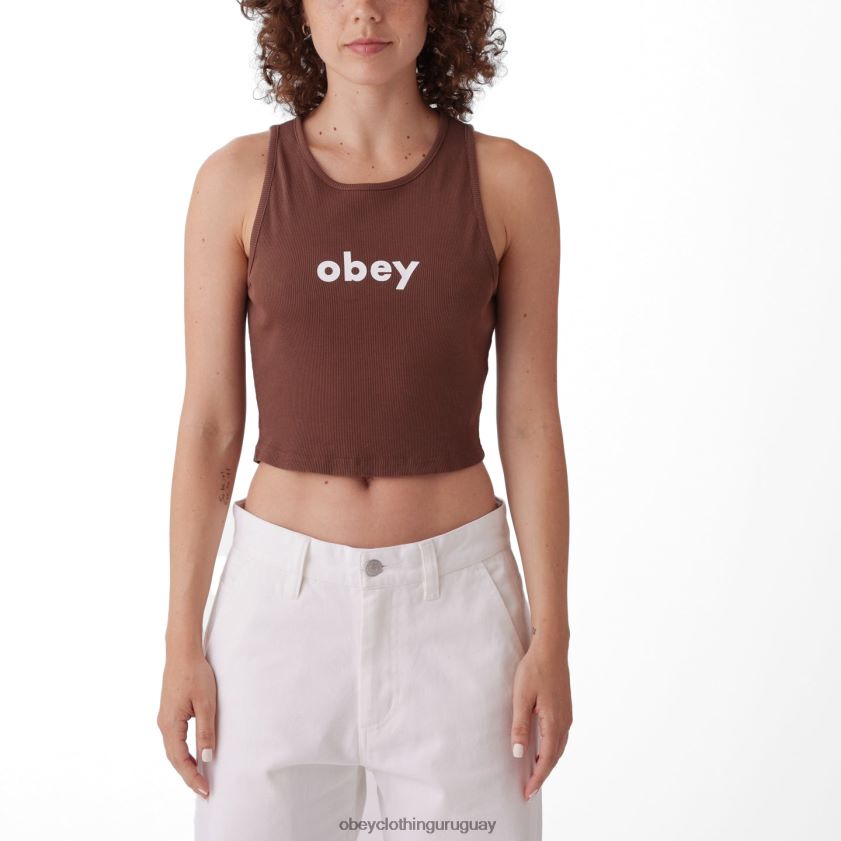 OBEY sepia mujer tanque megan costilla minúscula 28XT8J743