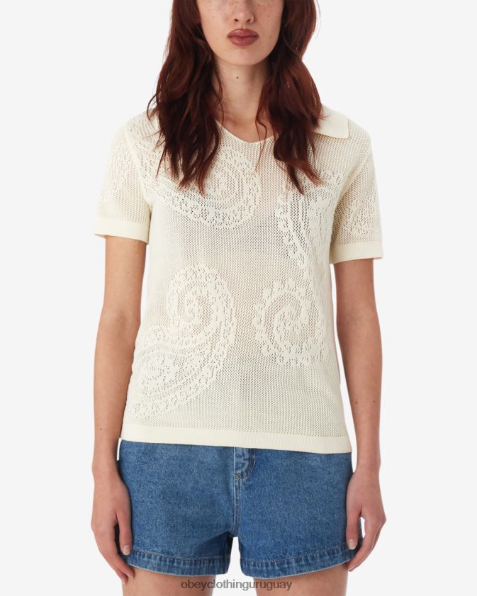 OBEY sin blanquear mujer camisa de punto abierta briana 28XT8J581