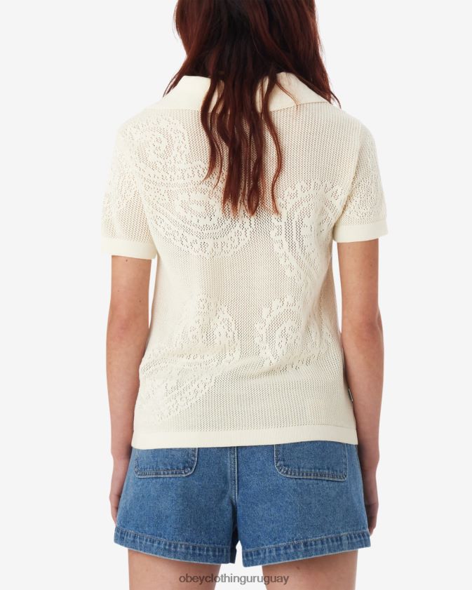 OBEY sin blanquear mujer camisa de punto abierta briana 28XT8J581