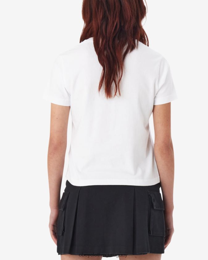 OBEY blanco mujer camiseta paloma de la paz kaylin 28XT8J608