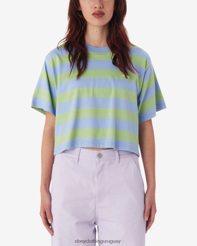 OBEY hortensia múltiple mujer camiseta corta con rayas Adams 28XT8J549