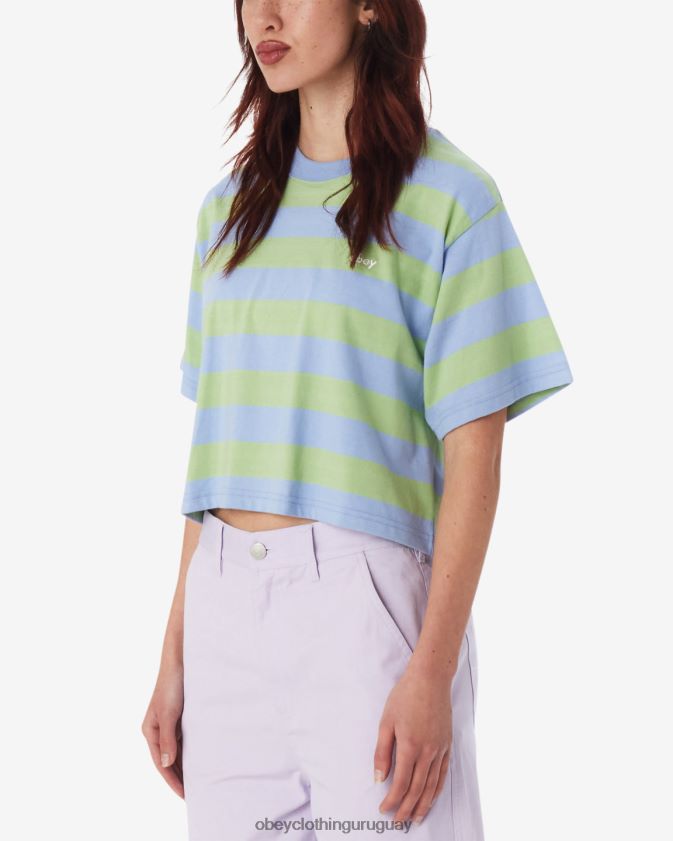 OBEY hortensia múltiple mujer camiseta corta con rayas Adams 28XT8J549