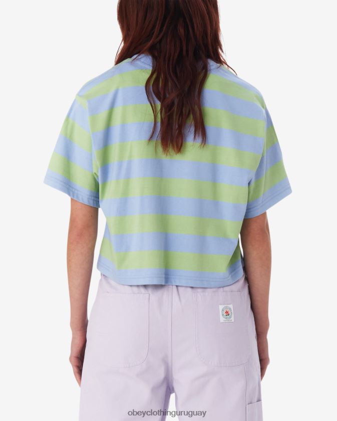 OBEY hortensia múltiple mujer camiseta corta con rayas Adams 28XT8J549