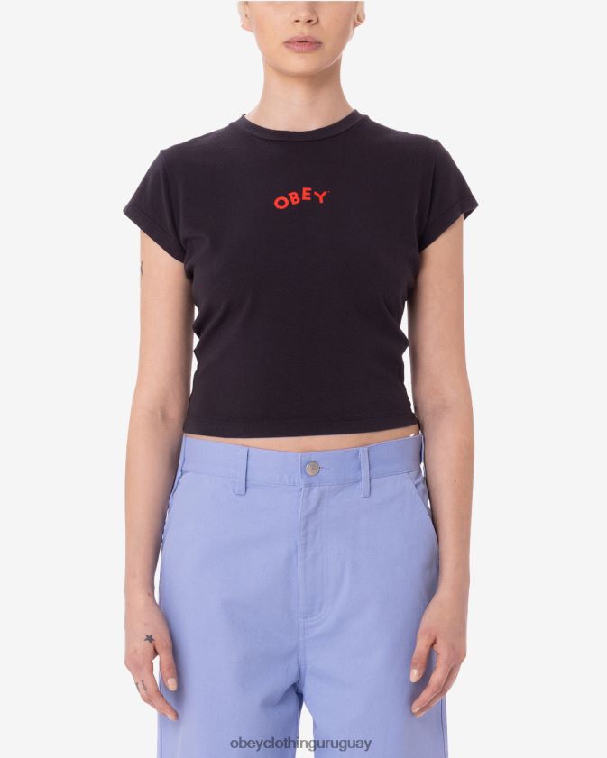 OBEY negro digital mujer camiseta vertiginosa de hayden 28XT8J606