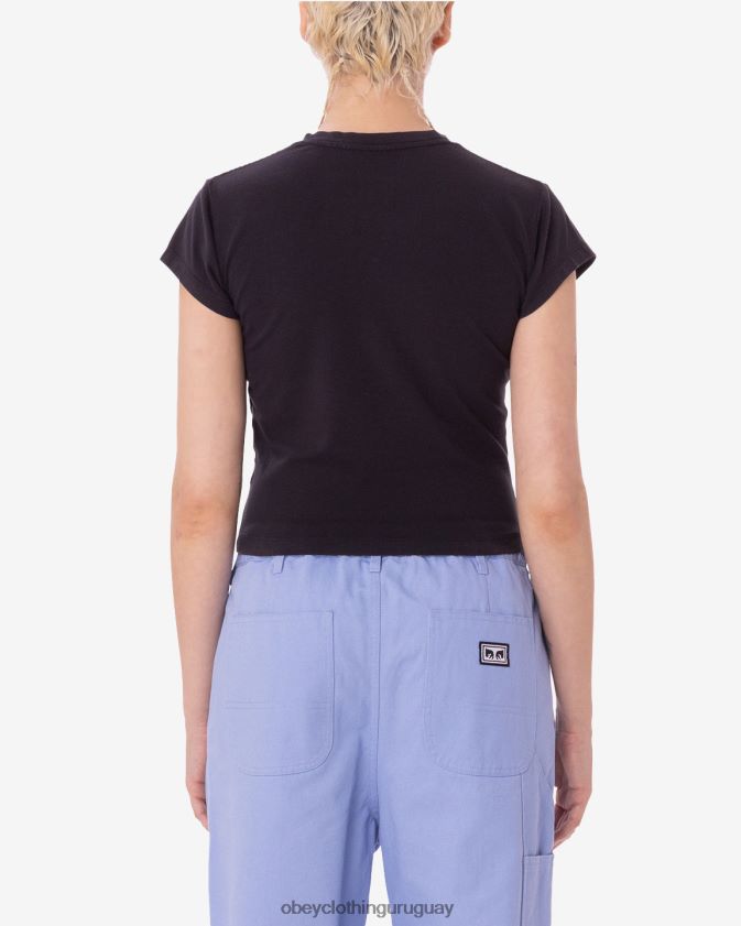 OBEY negro digital mujer camiseta vertiginosa de hayden 28XT8J606